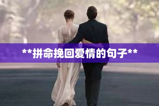 **拼命挽回爱情的句子**