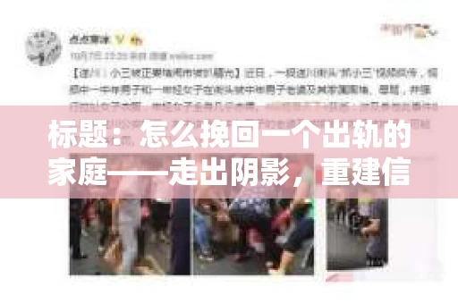 标题：怎么挽回一个出轨的家庭——走出阴影，重建信任之路