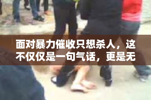 面对暴力催收只想杀人，这不仅仅是一句气话，更是无数借款人内心深处的恐惧。在这个看似光鲜亮丽的现代社会，暴力催收现象却如同毒瘤般蔓延，让人防不胜防。今天，我们就来聊聊这个沉重的话题，揭开暴力催收的冰山一角。