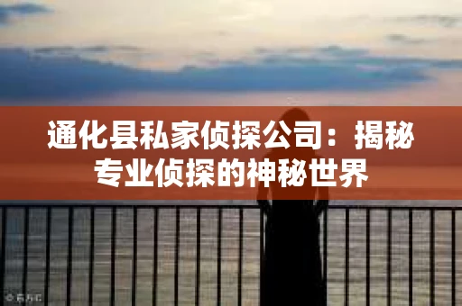 通化县私家侦探公司：揭秘专业侦探的神秘世界
