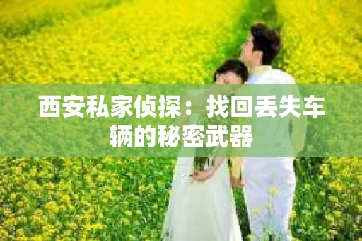 西安私家侦探：找回丢失车辆的秘密武器