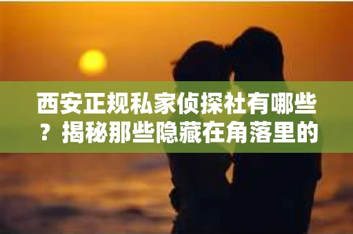 西安正规私家侦探社有哪些？揭秘那些隐藏在角落里的神秘力量