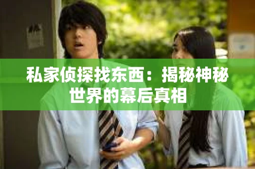 私家侦探找东西：揭秘神秘世界的幕后真相