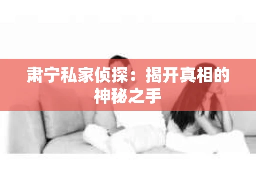 肃宁私家侦探：揭开真相的神秘之手