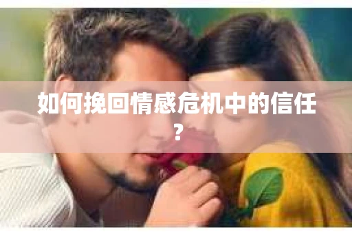 如何挽回情感危机中的信任？